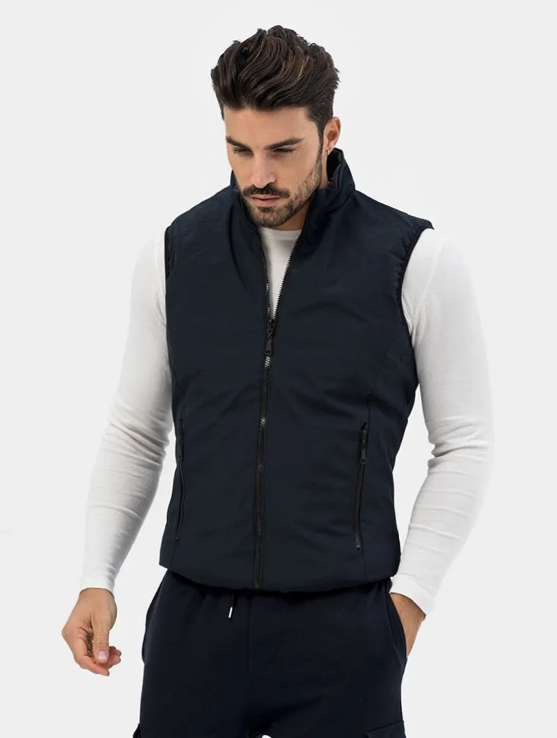 AARON DOUBLE FACE VEST IN BLUE