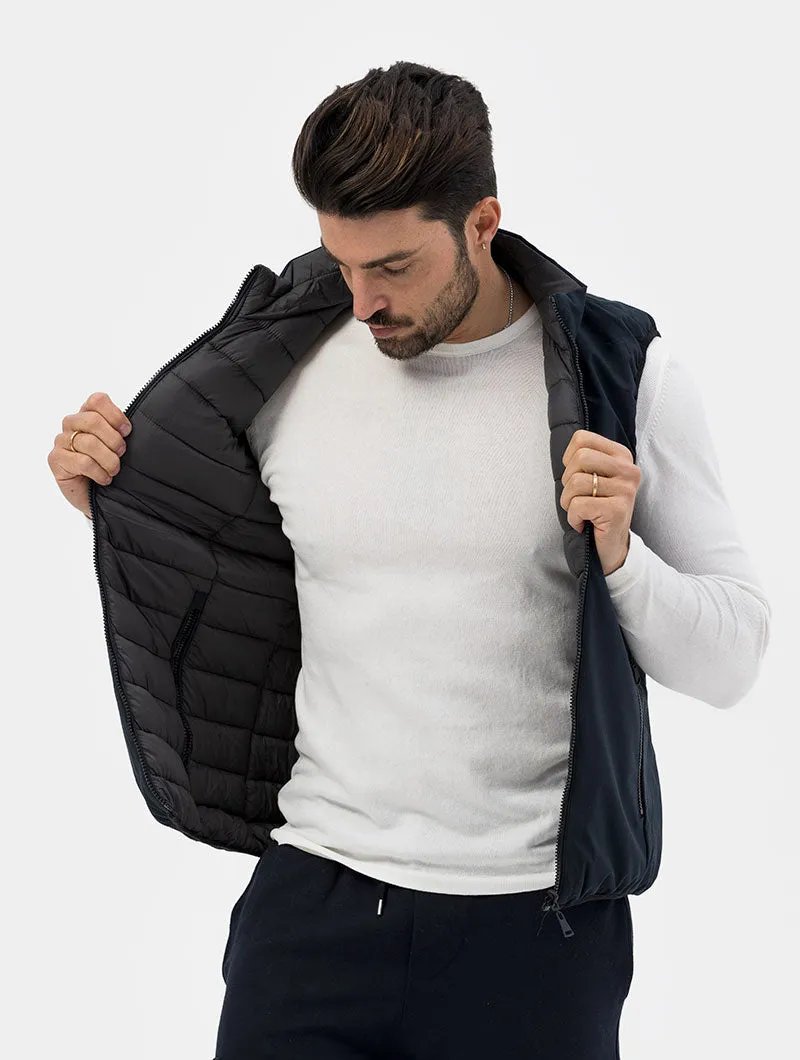 AARON DOUBLE FACE VEST IN BLUE