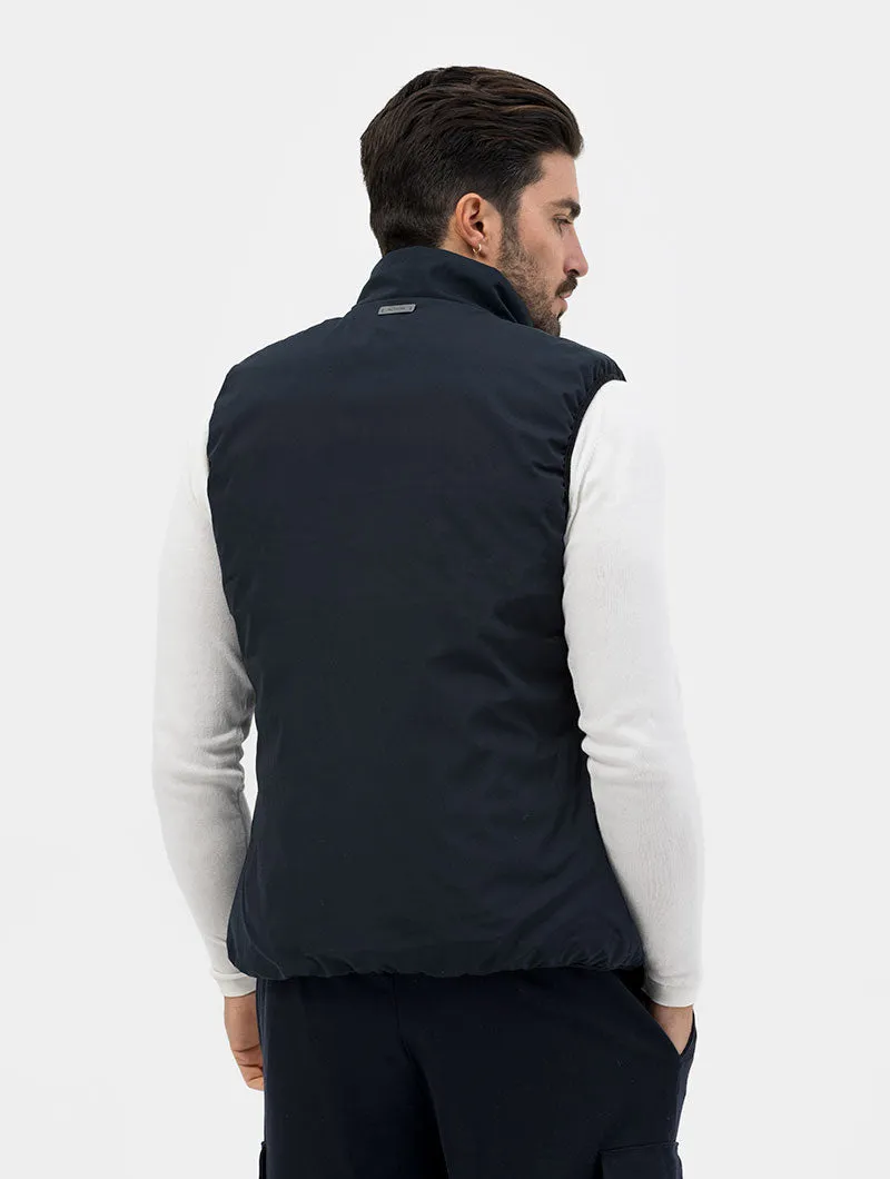 AARON DOUBLE FACE VEST IN BLUE