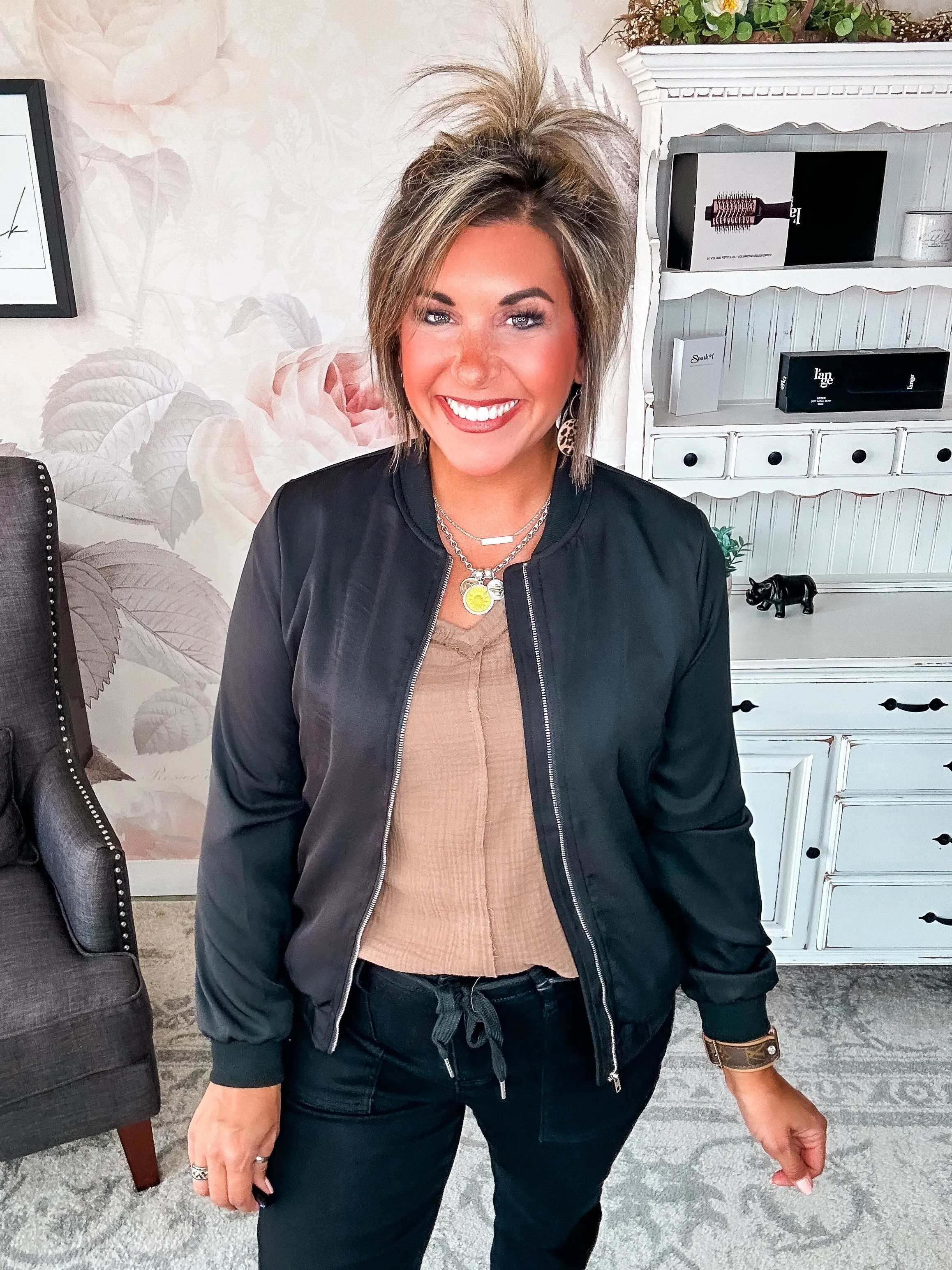 Ampersand Avenue Bomber Jacket - Midnight