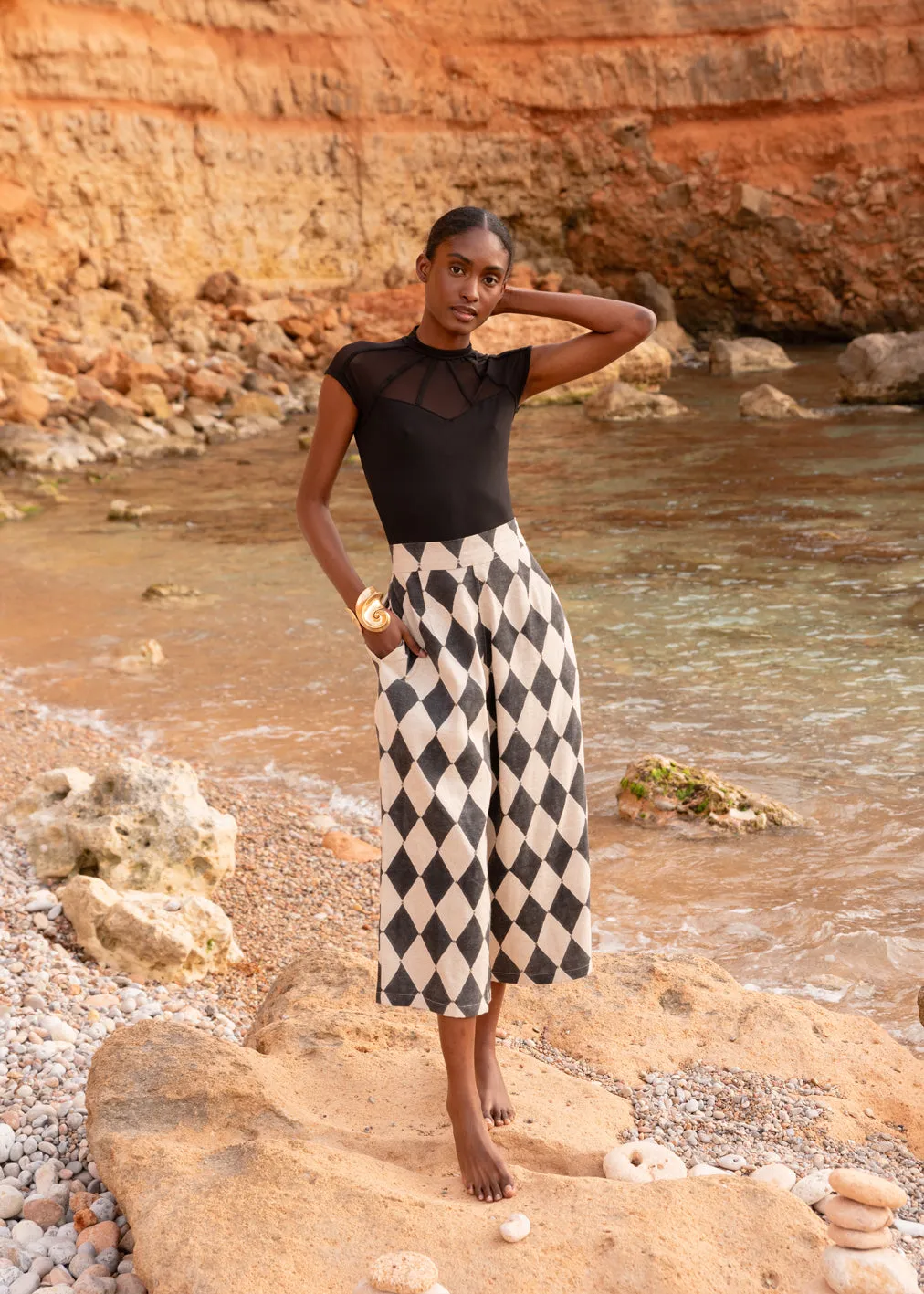 Colin Culottes Diamond Black