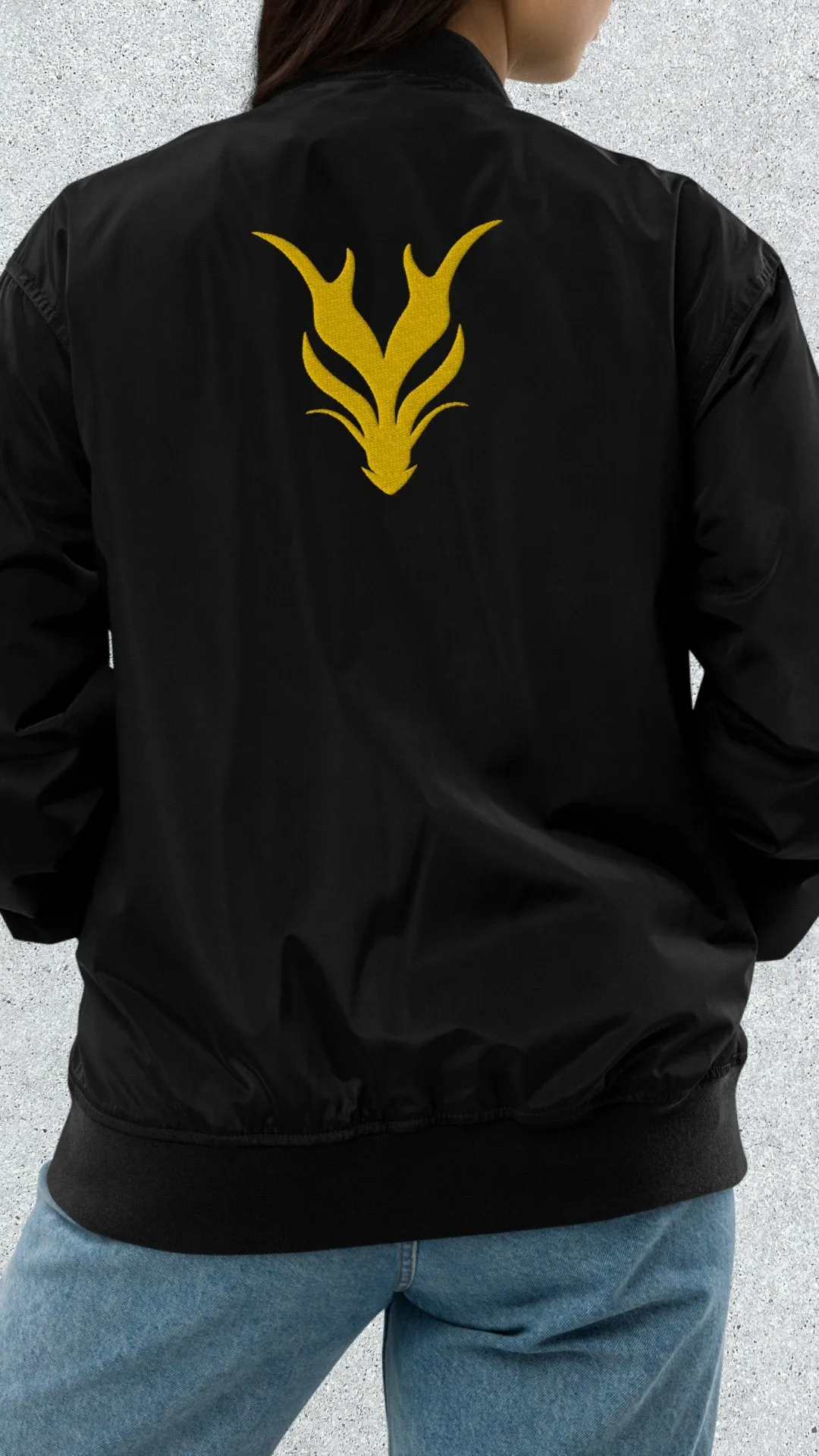 Dragon Foxx™ Black Premium Recycled Bomber Jacket