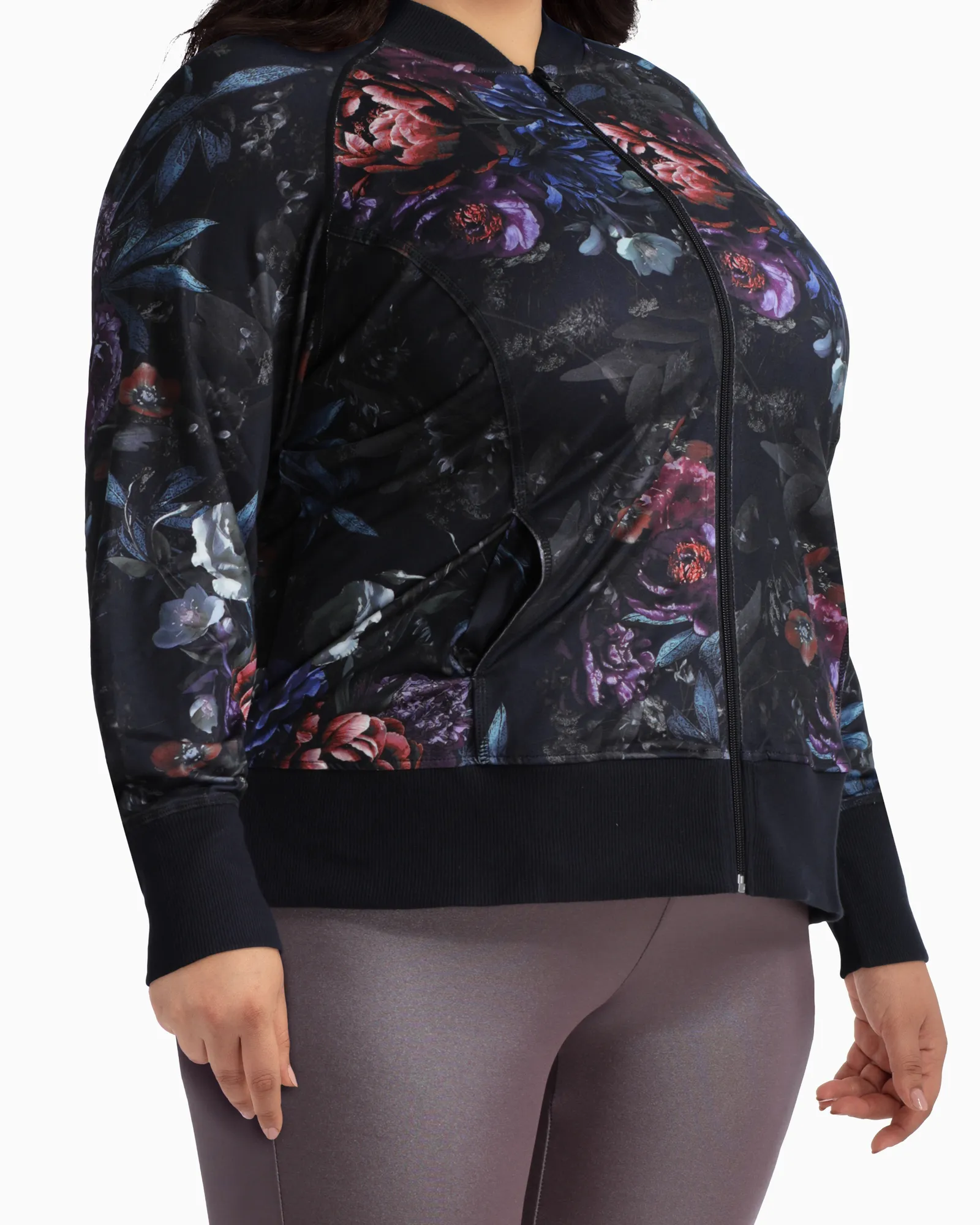 Fairweather Bomber Jacket | Black / Purple
