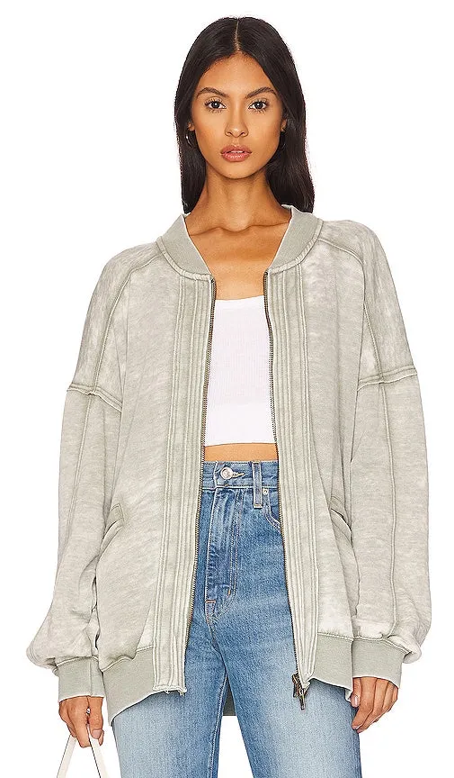 Free People Robby Bomber in Olive
