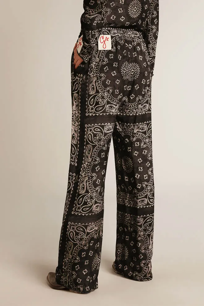 GOLDEN W'S JOGGING PANTS PAISLEY PRINT