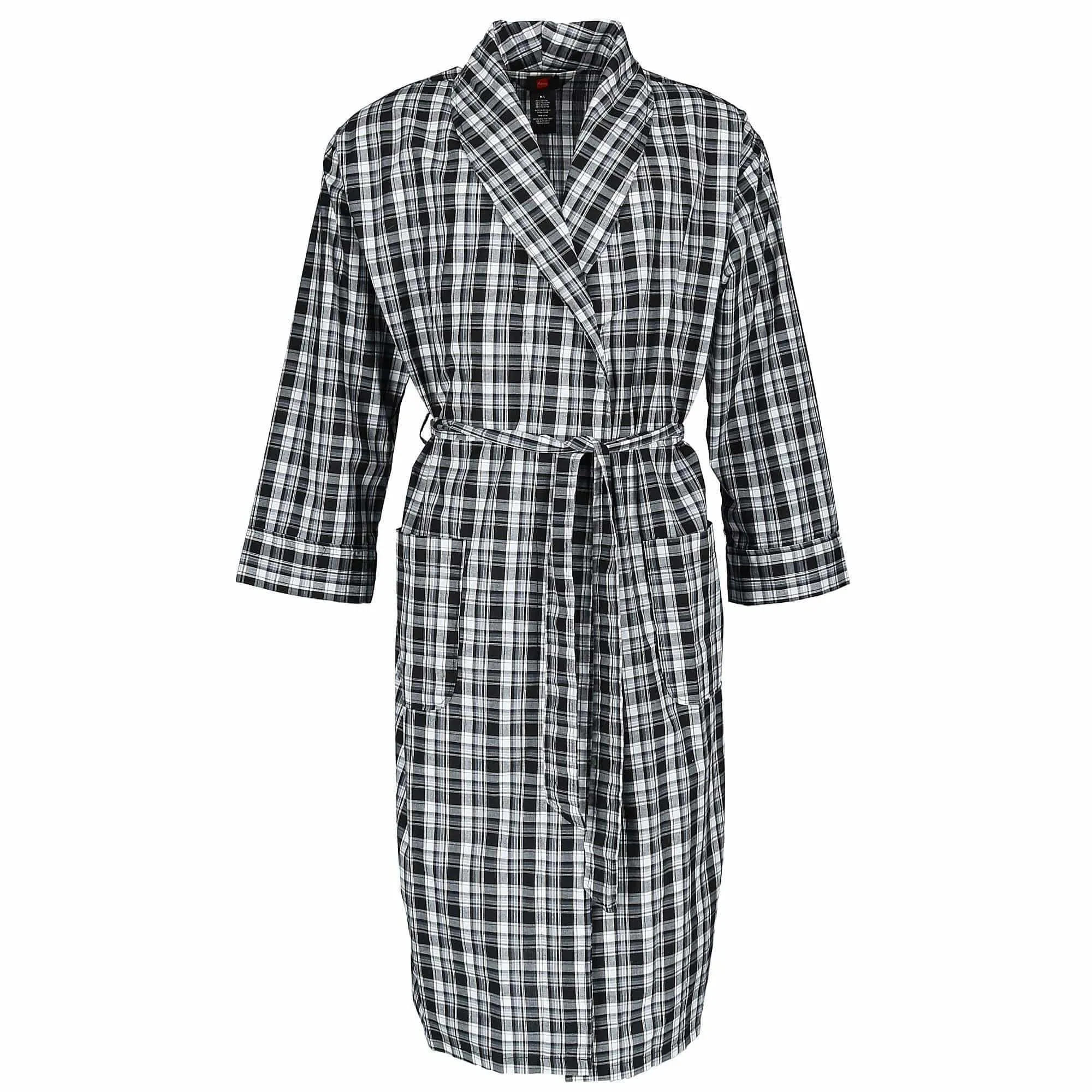 Hanes Men's Lightweight Woven Broadcloth Robe