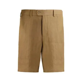 HENRY Linen Tailored Shorts CAMEL