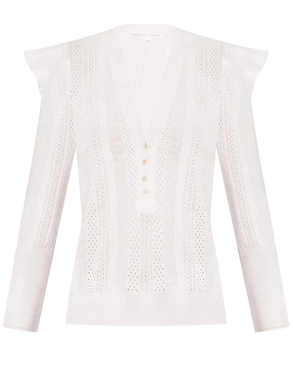 Ivory Kirka Henley Knit Top