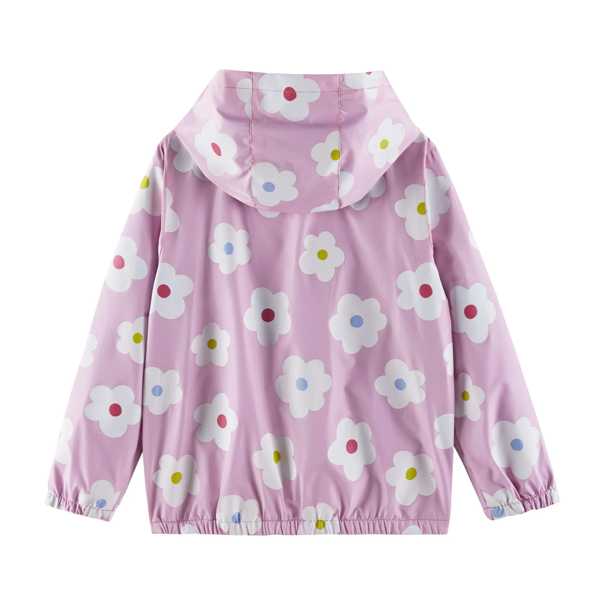Kids (3-8) Color Change Raincoat | Pink Flower