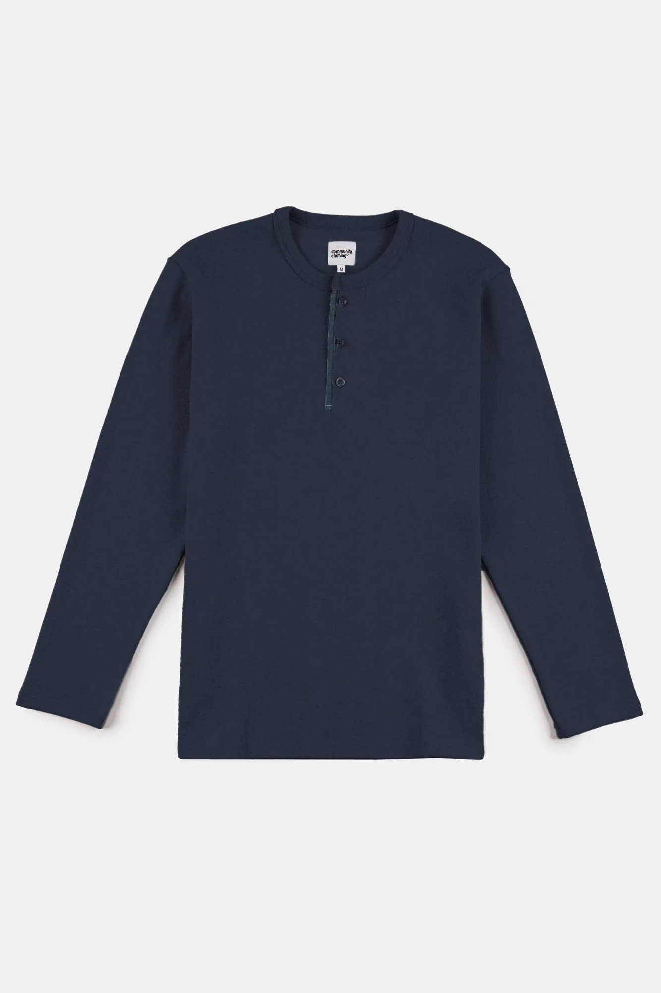 Men's Long Sleeve Henley Top - Navy