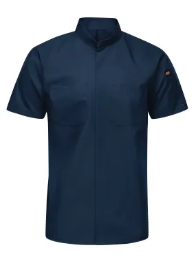 Men's Short Sleeve Pro  Work Shirt with OilBlok and Mimix SX46 - Navy