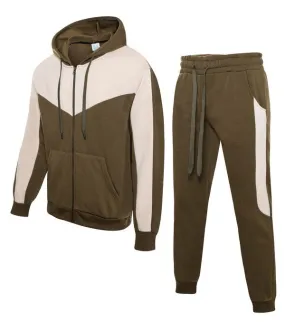 Olive Green Fleece Jogging Ensemble Active Comfort