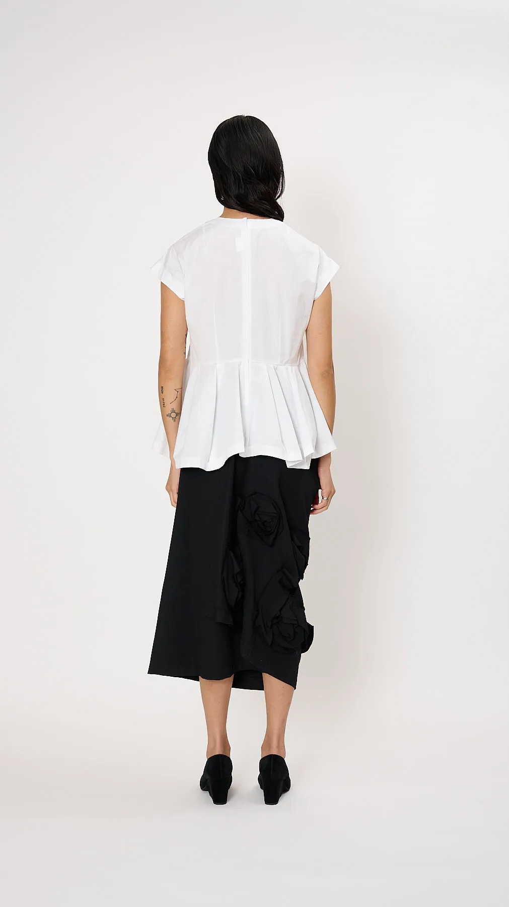 Peplum Blouse in White