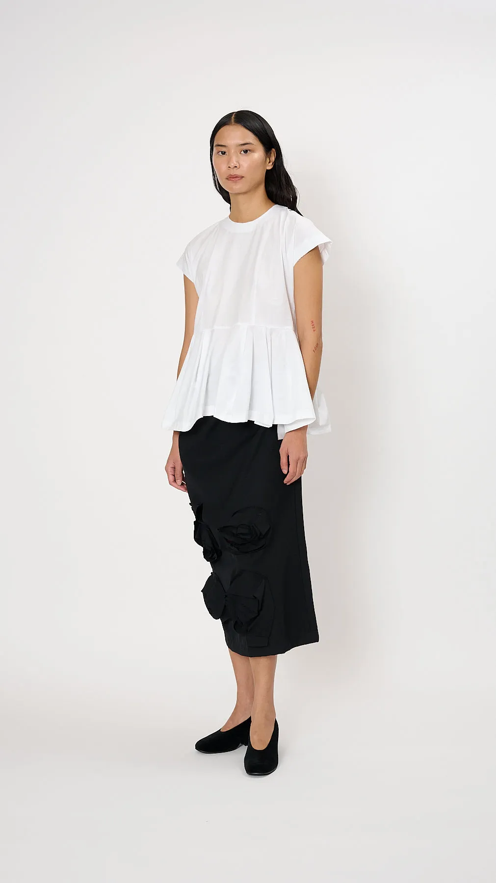 Peplum Blouse in White
