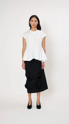 Peplum Blouse in White