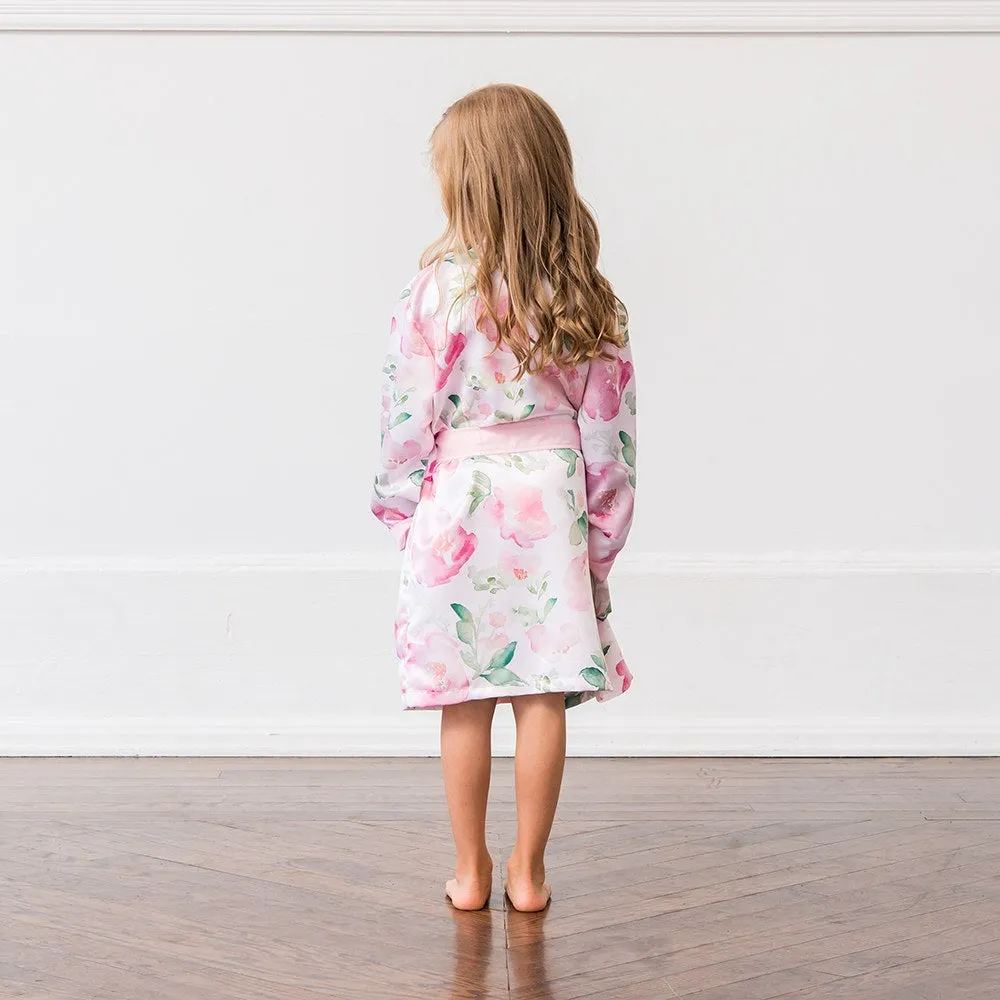 Personalized Silky Kimono Flower Girl Robe