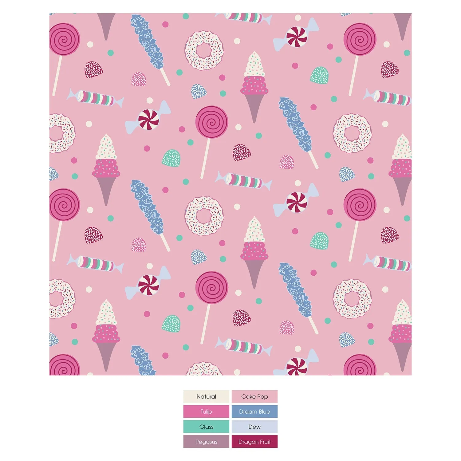 Print Short Sleeve Kimono Pajama Set - Cake Pop Candy Dreams
