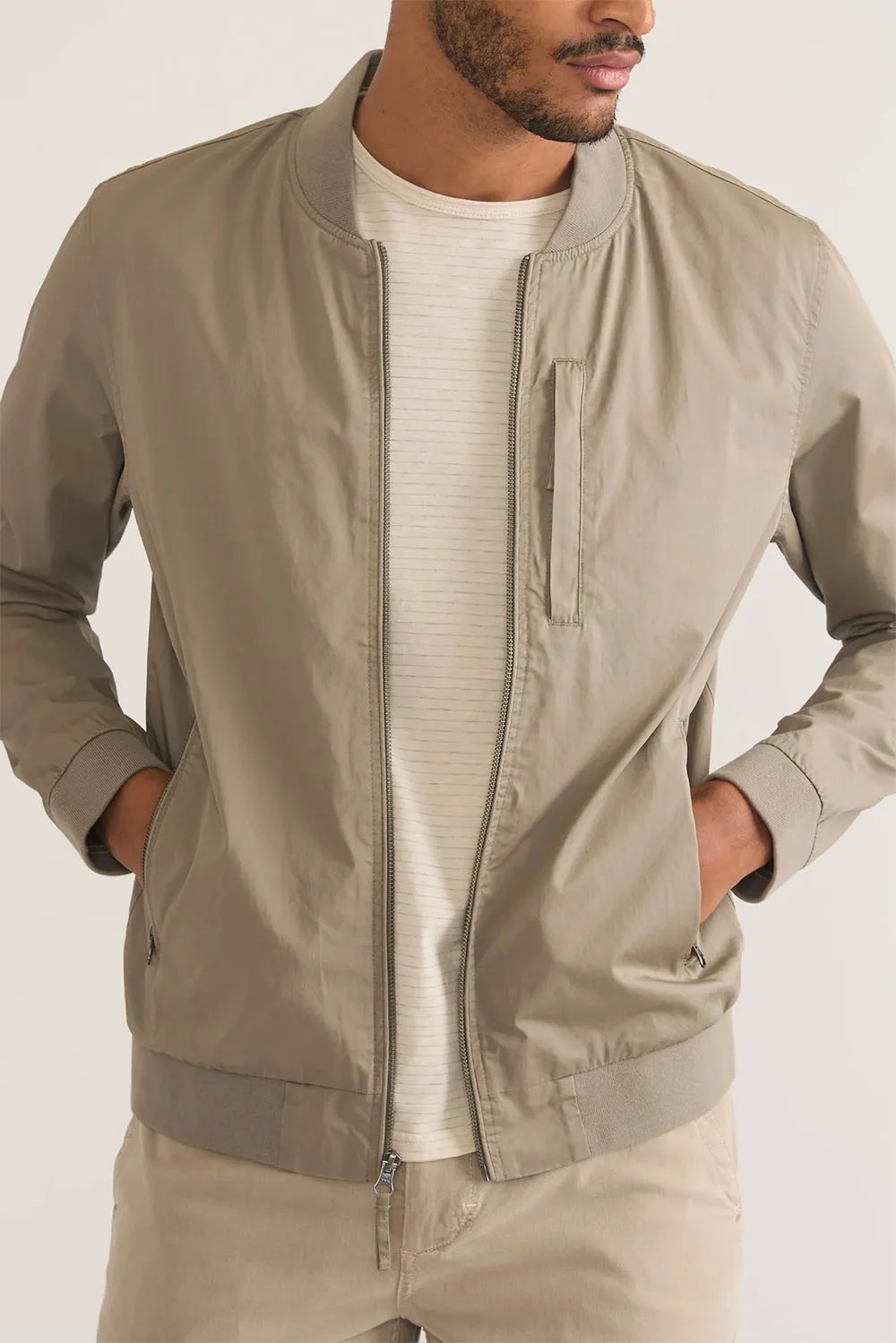 ROSSLAND WAX CANVAS BOMBER Vetiver