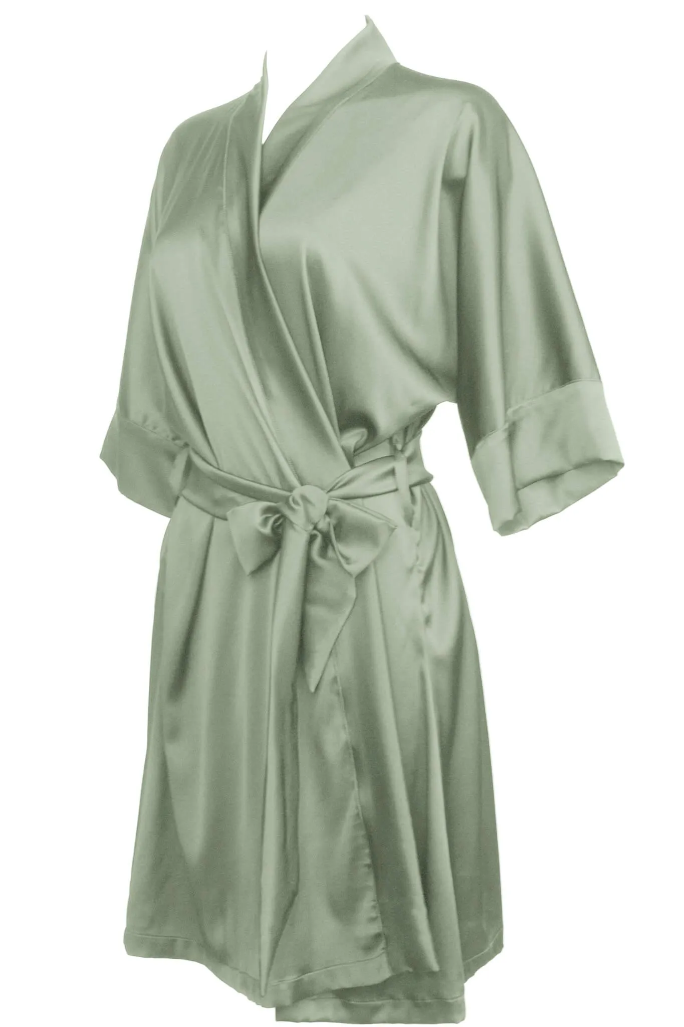 Sage Green Silk Kimono