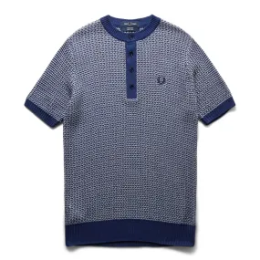 TWO COLOUR TEXTURE KNIT HENLEY