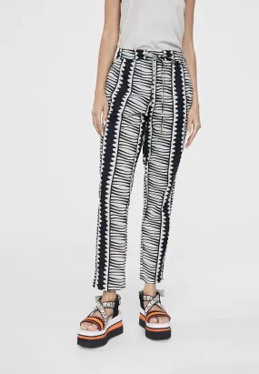 Two-tone jogging trousers