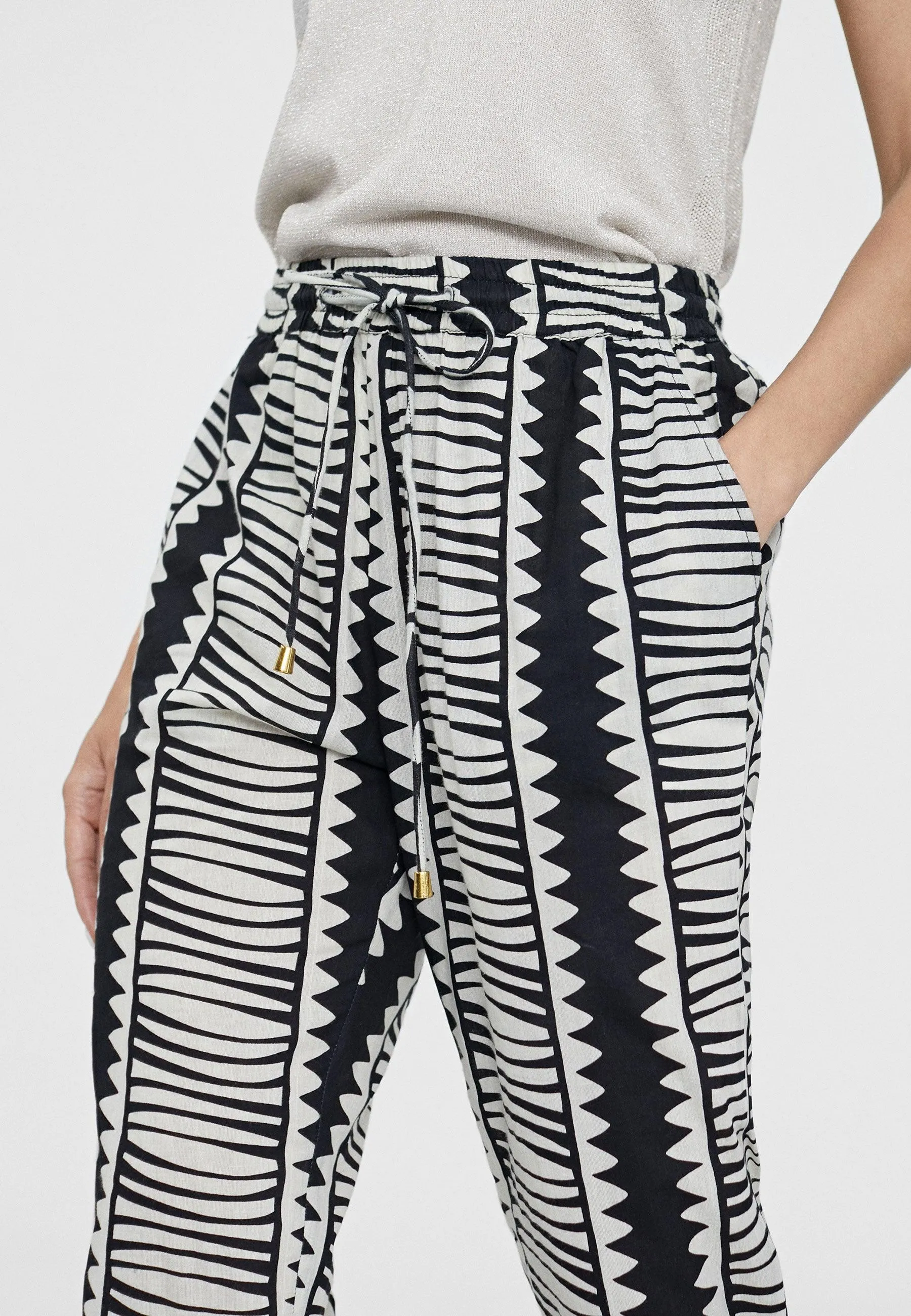Two-tone jogging trousers
