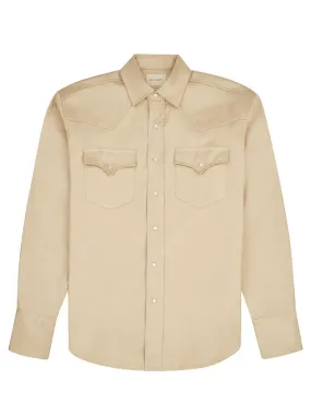 Western Shirt - Gold Satin